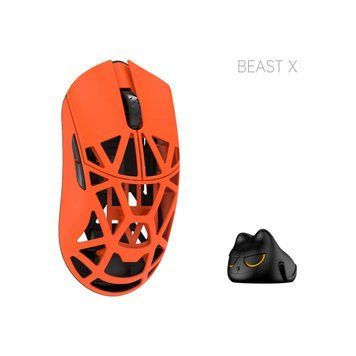 Mysz WLmouse Beast X Pro Pomarańczowa bezprzewodowa mysz do gier z magnezem Magnezowa mysz do gier 8K Częstotliwość odpytywania PAW3395