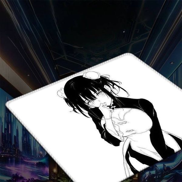 Gaming mouse pad Anime Monochrome Girl Gaming Mousepad XL 450&times; 420 mm