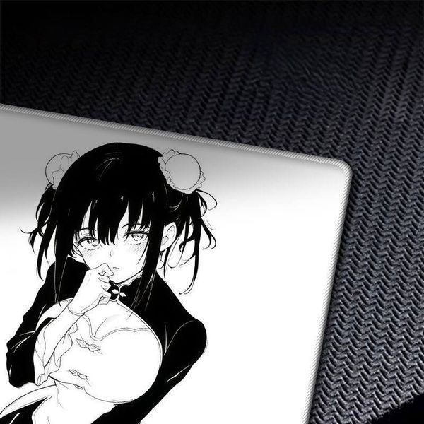 Gaming mouse pad Anime Monochrome Girl Gaming Mousepad XL 450&times; 420 mm