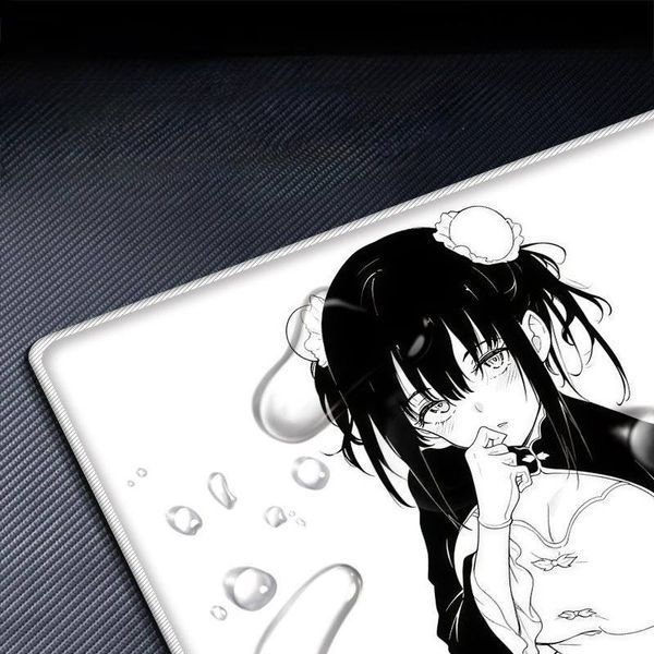 Gaming mouse pad Anime Monochrome Girl Gaming Mousepad XL 450&times; 420 mm