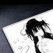Gaming mouse pad Anime Monochrome Girl Gaming Mousepad XL 450&times; 420 mm