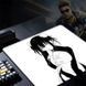 Gaming mouse pad Anime Monochrome Girl Gaming Mousepad XL 450&times; 420 mm