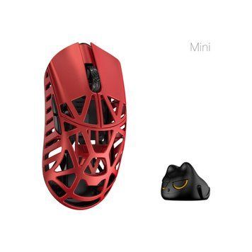 Mysz WLmouse Beast X Mini Pro czerwona magnezowa mysz do gier bezprzewodowa częstotliwość odpytywania 8K PAW3395 34g-36g