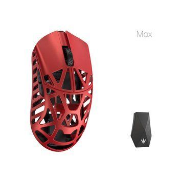 Mouse WLmouse Beast X Max Red - magnesium gaming mouse, Wireless 8K Polling Rate, PAW3395, 42g