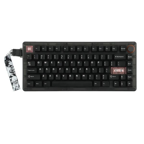 Mechanical Keyboard Cidoo QK75 PC Case | 75% Tri-Mode | Hot-swap | Gasket Mount | VIA, Out of stock, Black