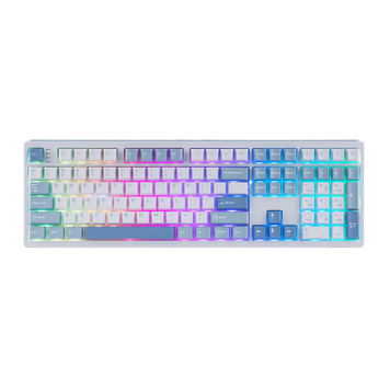 Mechanical keyboard EPOMAKER TH108 White - 100%, 108 keys, Hot-Swap, RGB, Gasket Mount, 10000 mAh, EPOMAKER Sea Salt Silent Switch