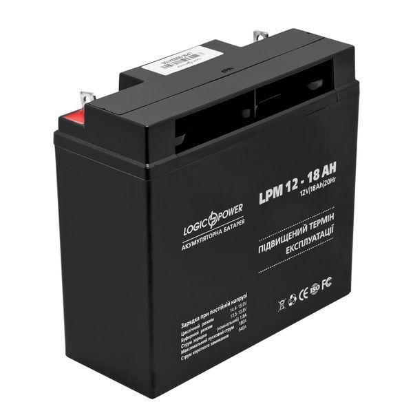 Акумуляторна батарея LogicPower LPM 12V 18AH ( LPM 12 - 18 AH) AGM LP4133 фото