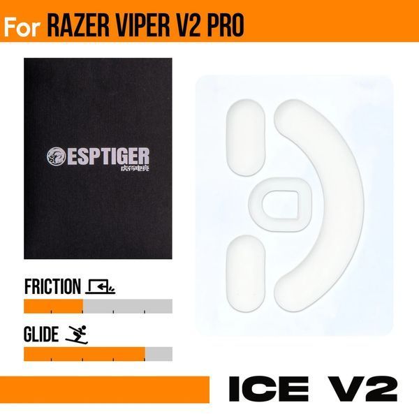 ESPTIGER ICE V2 for Razer Viper V2 Pro - fast PTFE Speed ​​glides for maximum gliding