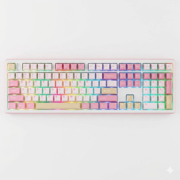Механическая клавиатура EPOMAKER TH108 Pink &mdash; 100%, 108 клавиш, Hot-Swap, RGB, Gasket Mount, 10000 мА&middot;ч, EPOMAKER Sea Salt Silent Switch EPM-TH108-SSS-PNK фото