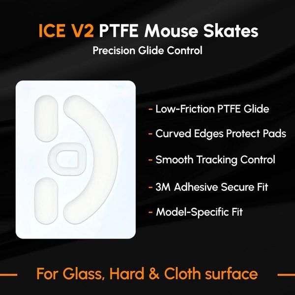 ESPTIGER ICE V2 for Razer Viper V2 Pro - fast PTFE Speed ​​glides for maximum gliding