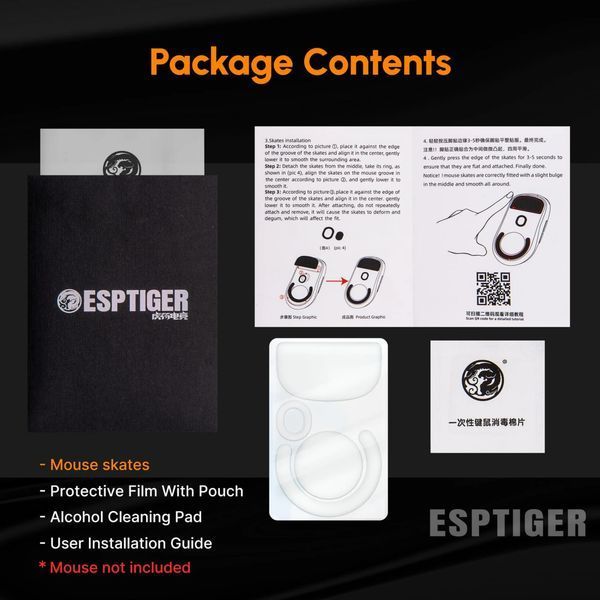 ESPTIGER ICE V2 for Logitech G-PRO X SUPERLIGHT - fast PTFE Speed ​​glides for maximum gliding
