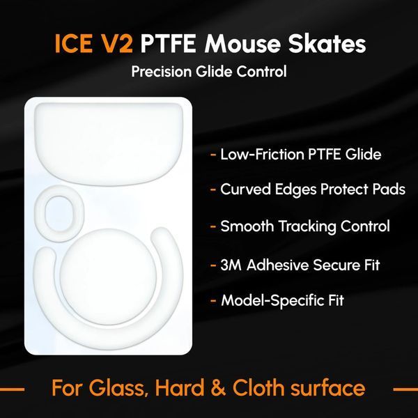 ESPTIGER ICE V2 for Logitech G-PRO X SUPERLIGHT - fast PTFE Speed ​​glides for maximum gliding