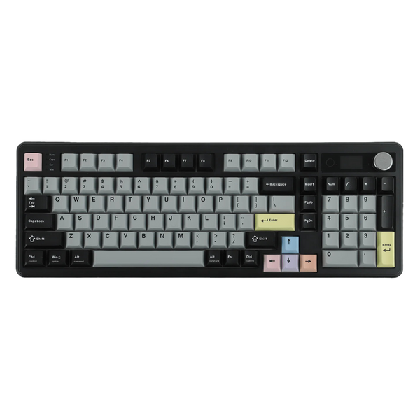 Mechanical keyboard EPOMAKER TH99 PRO Black 96% - 98 keys, RGB, screen, knob, 10000 mAh, tri-mode, EPOMAKER Creamy Jade Switch