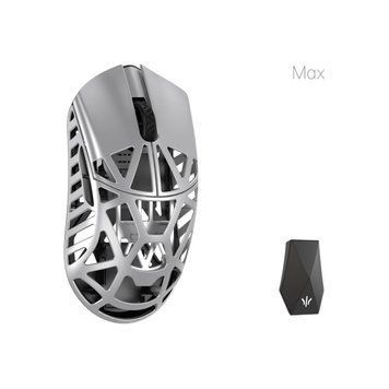 Mouse WLmouse Beast X Max Metallic Silver - Magnesium Gaming Mouse, Wireless 8K Polling Rate, PAW3395, 42g