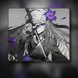 Gaming mouse pad Anime Samurai Girl Purple 490&times; 420 mm &ndash; large gaming mousepad for FPS and gaming setup