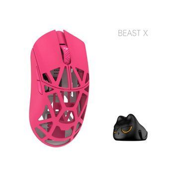 Mysz WLmouse Beast X Pro Neon Rose Magnesium Bezprzewodowa mysz do gier Magnezowa mysz do gier 8K Częstotliwość odpytywania PAW3395
