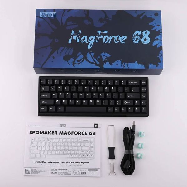 Gaming keyboard Epomaker Magforce 68 &ndash; Hall Effect, 8000 Hz, Gateron Magnetic Jade Pro, aluminum case