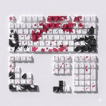 Keycap Sakura PBT for mechanical keyboard &ndash; Dye-Sub, Novelties, 108&ndash;140 keys, In stock