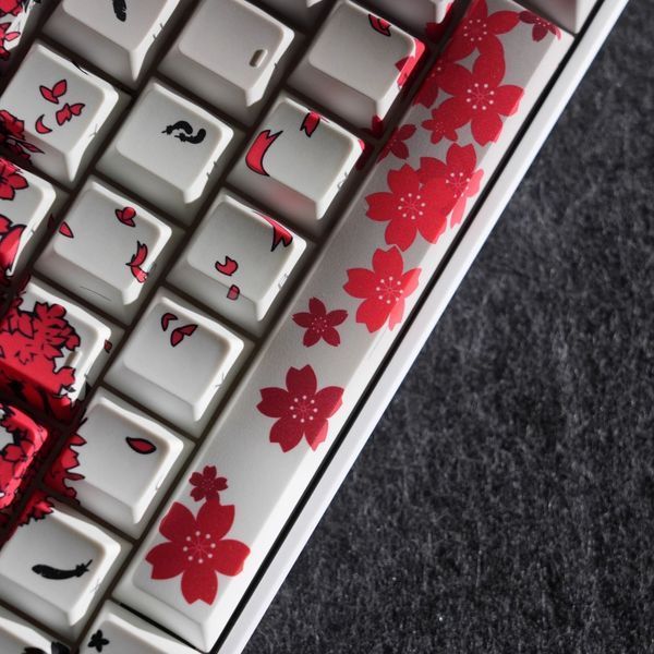 Keycap Sakura PBT for mechanical keyboard &ndash; Dye-Sub, Novelties, 108&ndash;140 keys, In stock