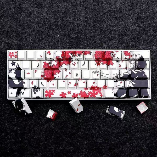 Keycap Sakura PBT for mechanical keyboard &ndash; Dye-Sub, Novelties, 108&ndash;140 keys, In stock