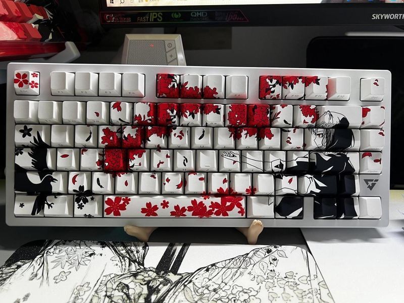 Keycap Sakura PBT for mechanical keyboard &ndash; Dye-Sub, Novelties, 108&ndash;140 keys, In stock