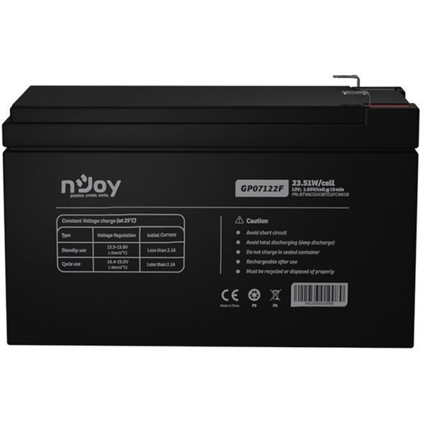Акумуляторна батарея Njoy GP07122F 12V 7AH (BTVACGUOBTD2FCN01B) AGM GP07122F фото