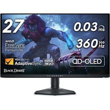Alienware AW2725D gaming monitor - 27" QD-OLED, 360Hz, 0.03 ms, QHD, HDR True Black 400