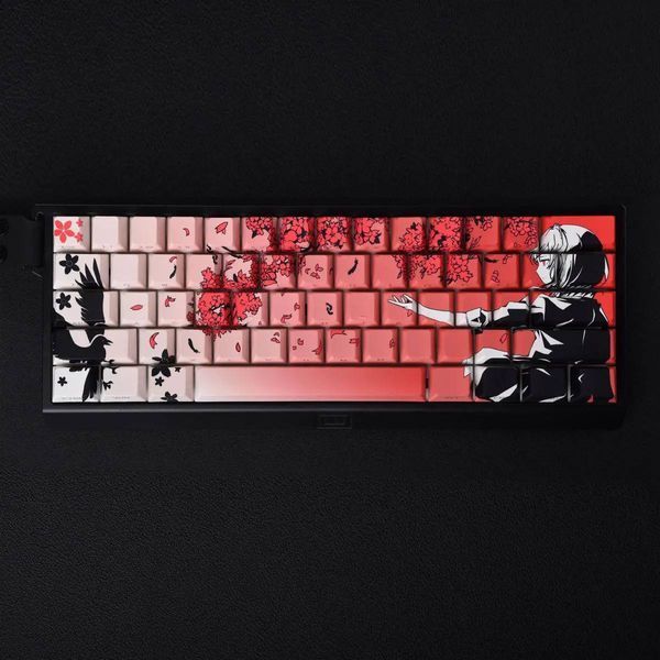 Keycap Sakura PBT do klawiatury mechanicznej &ndash; Dye-Sub, Nowości, 108&ndash;140 klawiszy, Dostępny