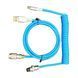 Keyboard Cable AVIATOR Coiled Cable Aluminum Sky Blue