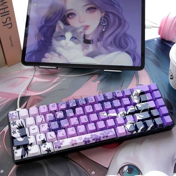 Keycap Sakura PBT for mechanical keyboard &ndash; Dye-Sub, Novelties, 108&ndash;140 keys, In stock
