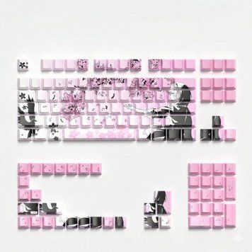 Keycap Sakura PBT for mechanical keyboard &ndash; Dye-Sub, Novelties, 108&ndash;140 keys, In stock