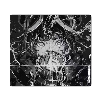 Gravity Yume Black play mat with dark monochrome print