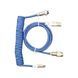 Keyboard Cable AVIATOR Coiled Cable Aluminum Blue