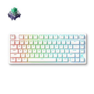 MCHOSE Jet 75 White - Mechanical Keyboard 75%, Kailh Magnetic God Switch, Rapid Trigger, 8000 Hz, RGB