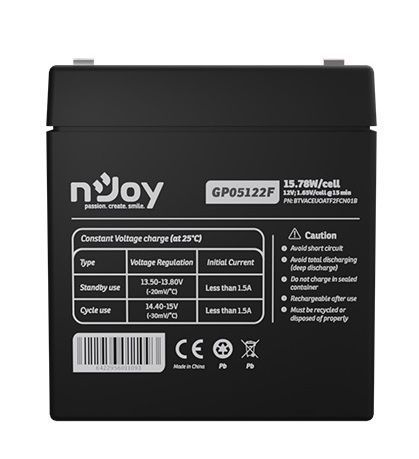 Rechargeable battery Njoy GP05122F 12V 5 AH ( BTVACEUOBTO2FCW01B ) AGM