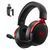 Gaming headset MCHOSE V9 Pro Black Red Wireless 7.1 - 2.4G / Bluetooth / USB-C, 53 mm biocellulose drivers, up to 250 hours