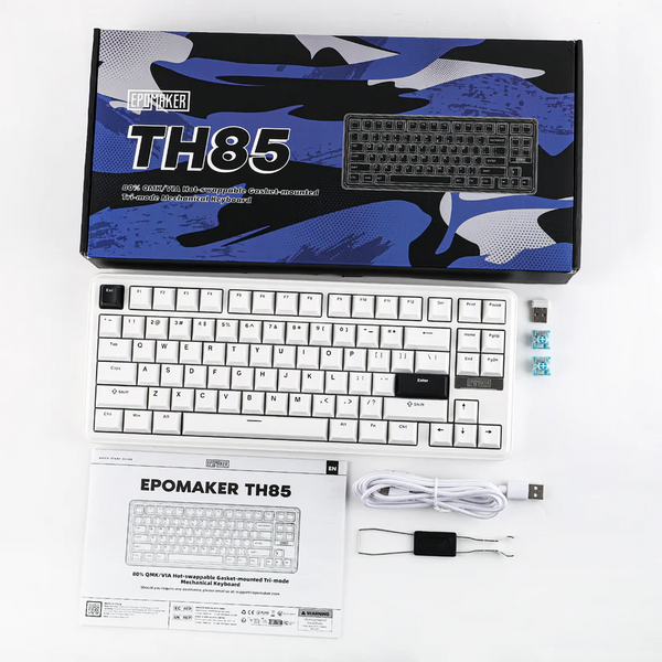 Mechanical keyboard Epomaker TH85 - 84 keys, 1000Hz, gasket mount, RGB, tri-mode
