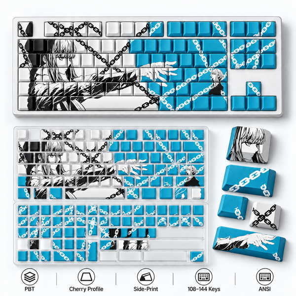 Кейкапи Makima PBT Side-Print Blue KP-PBT-MAKIMA-BLU фото