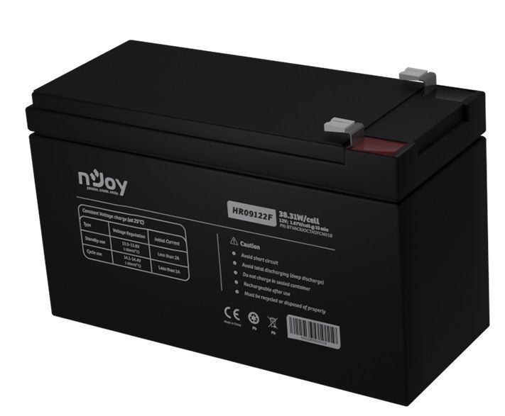 Rechargeable battery Njoy HR09122F 12V 9 AH ( BTVACIUOCTD2FBT01B ) AGM