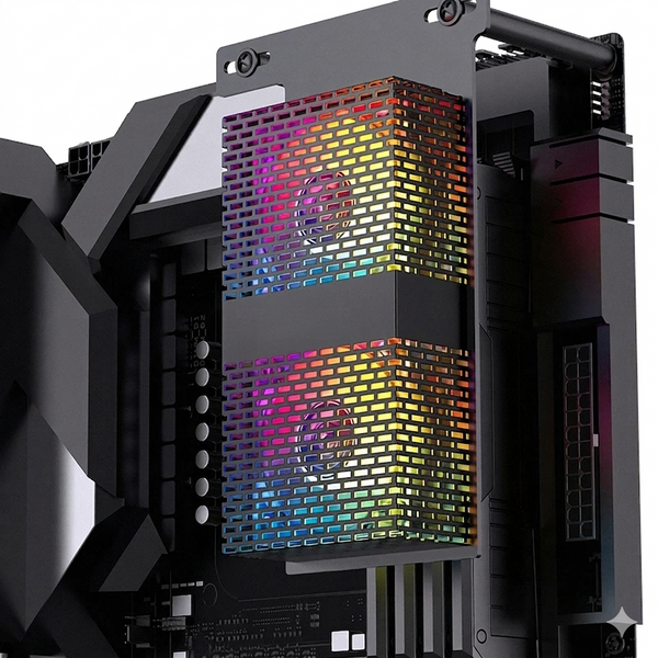 Jonsbo NF-2 ARGB Black Memory Cooling &ndash; Dual Fan with ARGB Backlight for RAM PC