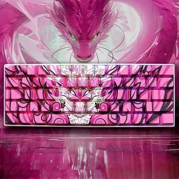 Dragon PBT - a designer set of keycaps with dragons in the Cherry profile for mechanical keyboards, Out of stock