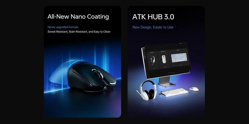 Mouse ATK Blazing Sky F1 V2 Ultra Max 2.0 ATK Lightblade Mechanical Switches Black