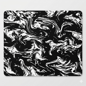 Gaming mouse pad 450&times;400&times; 4 mm Black White Abstract - large gaming mouse pad with controlled surface