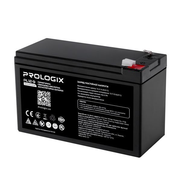 Акумуляторна батарея Prologix 12V 9AH (PL12-9) AGM PL12-9 фото