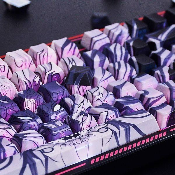 Dragon PBT - designerski zestaw nakładek na klawisze ze smokami w profilu Cherry do klawiatur mechanicznych, Niedostępny