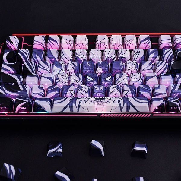 Dragon PBT - designerski zestaw nakładek na klawisze ze smokami w profilu Cherry do klawiatur mechanicznych, Niedostępny