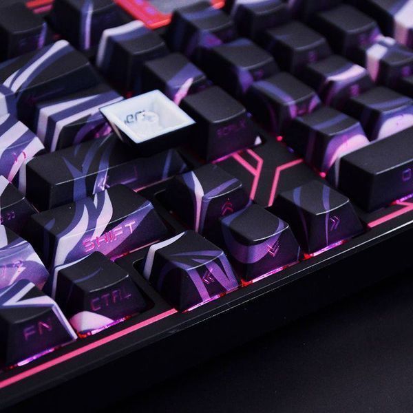Dragon PBT - designerski zestaw nakładek na klawisze ze smokami w profilu Cherry do klawiatur mechanicznych, Niedostępny