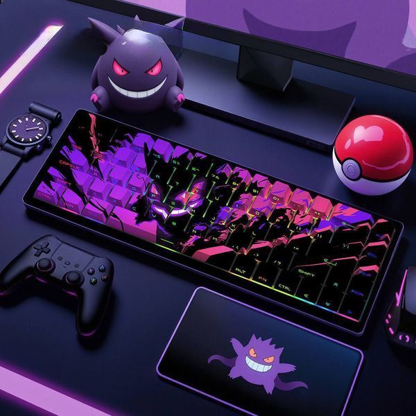 Pokemon PBT Side-print - designer OEM profile caps with side engraving and bright artwork, In stock