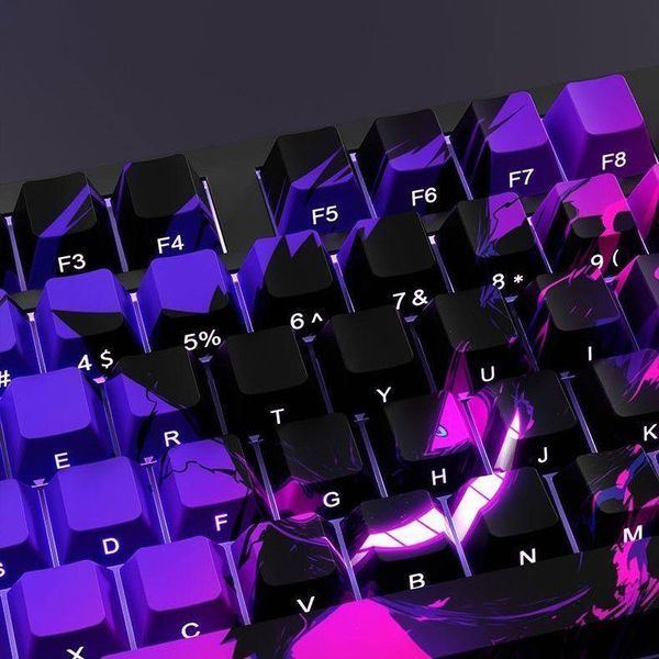 Pokemon PBT Side-print - designer OEM profile caps with side engraving and bright artwork, In stock