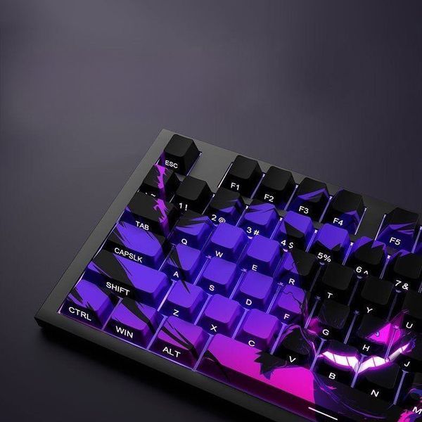 Pokemon PBT Side-print - designer OEM profile caps with side engraving and bright artwork, In stock
